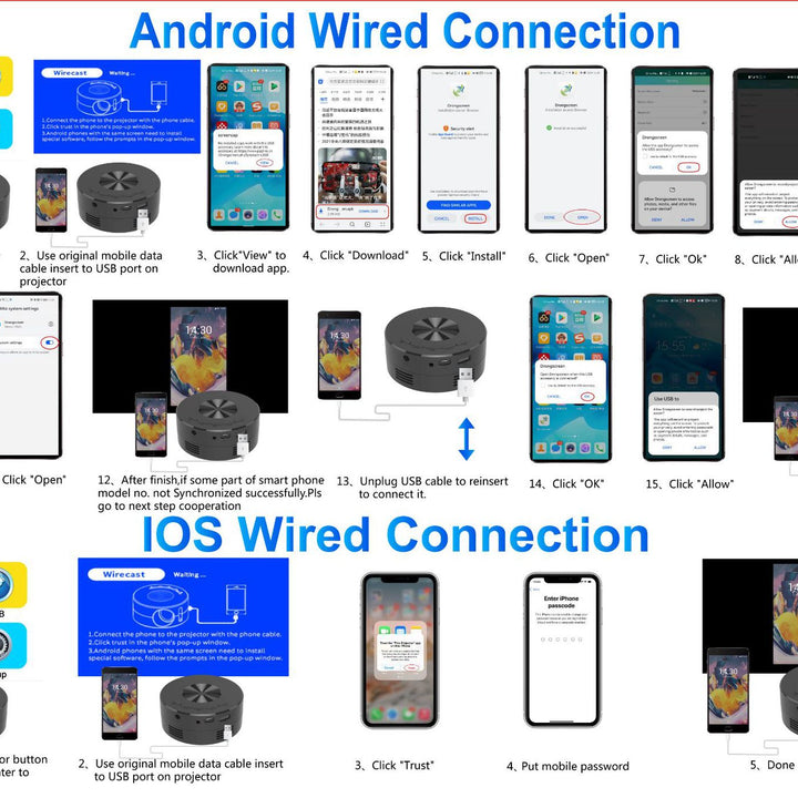 Mini Portable Smartphone Projectors